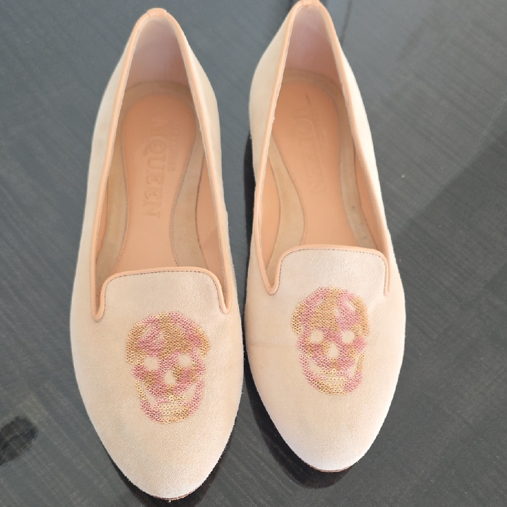 Alexander McQueen Blush Skull Loafers